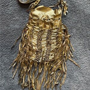 Spell Gold Fringe Crossbody Bag